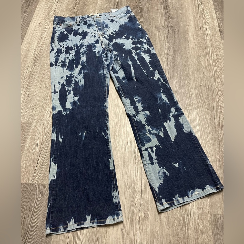 Levi's Dark Blue Patterned Boot Cut Jeans